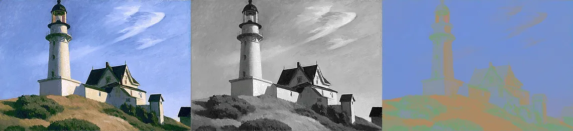 A demonstration of value's importance to an image's readability