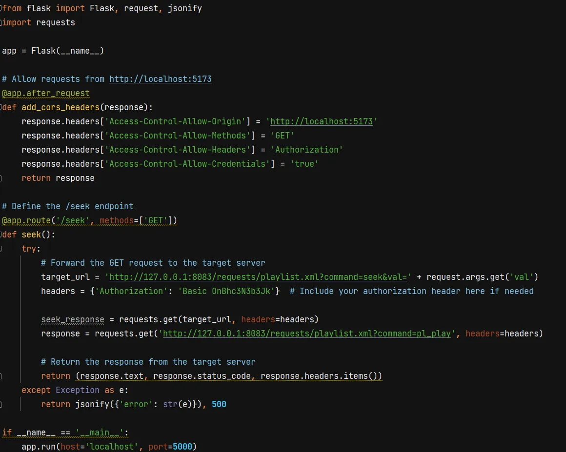 A Flask app that proxies requests for VLC